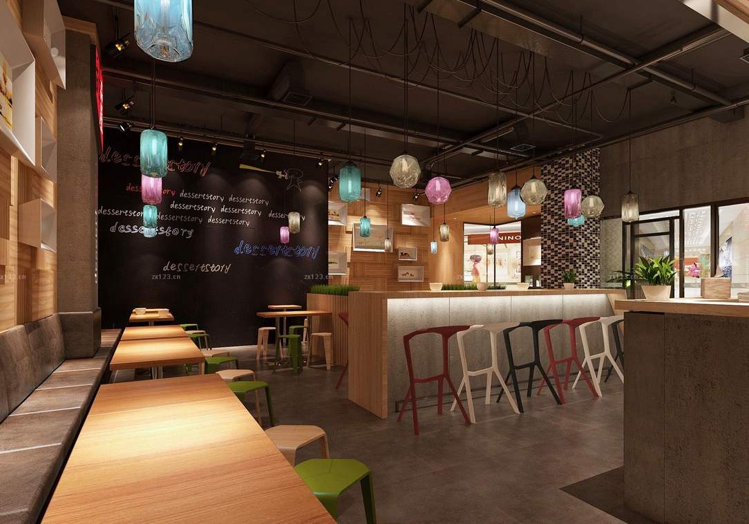 时尚奶茶店铺这样装修，想不火都难