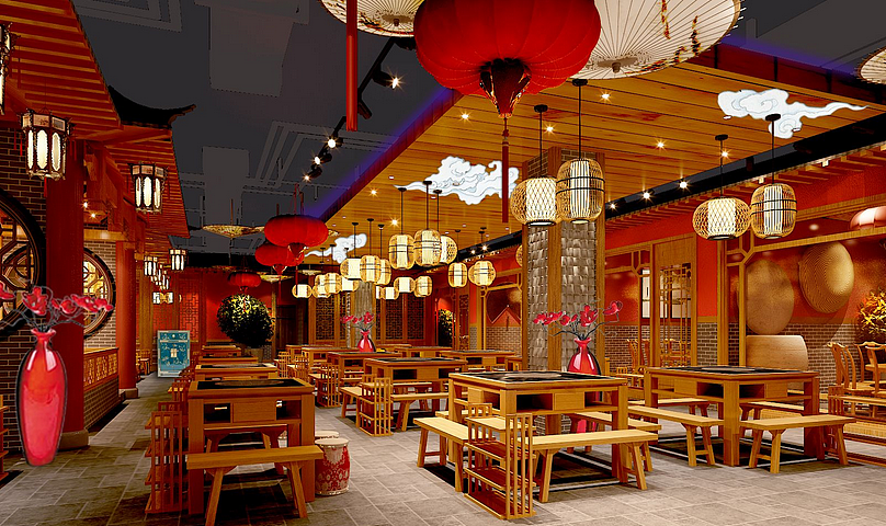 火锅店装修时如何有效缩短工期？【火锅店装修效果图】