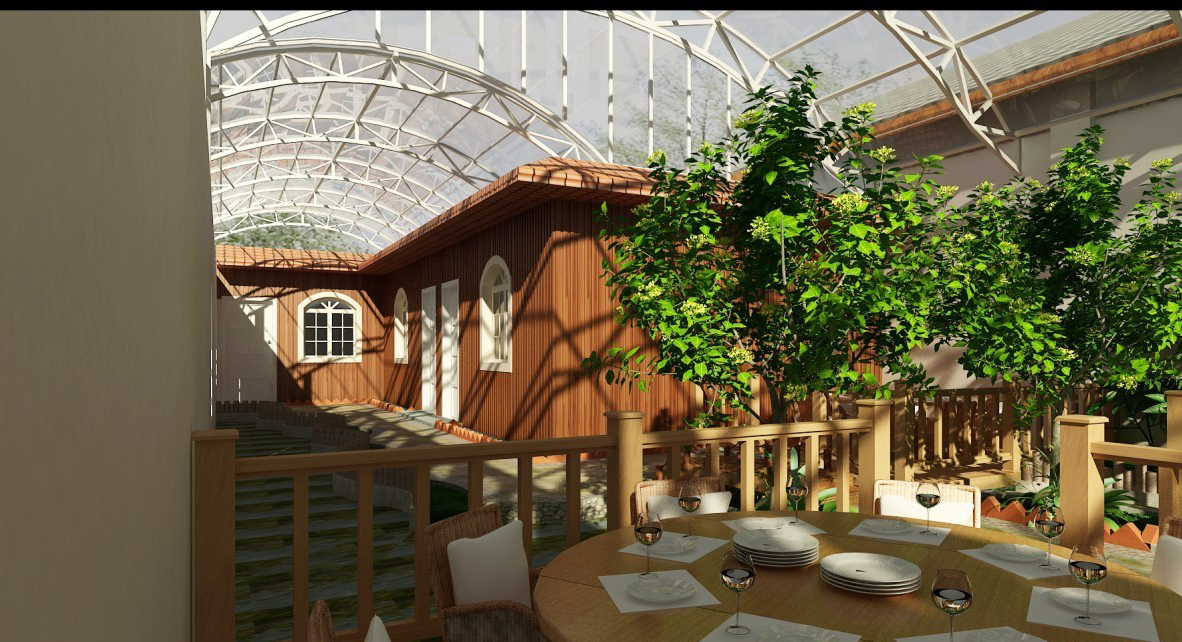 成都花园餐厅装修设计效果图